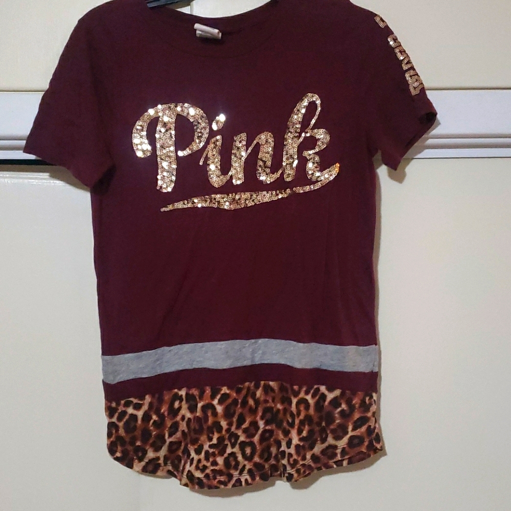 Cheetah print tshirt w bling